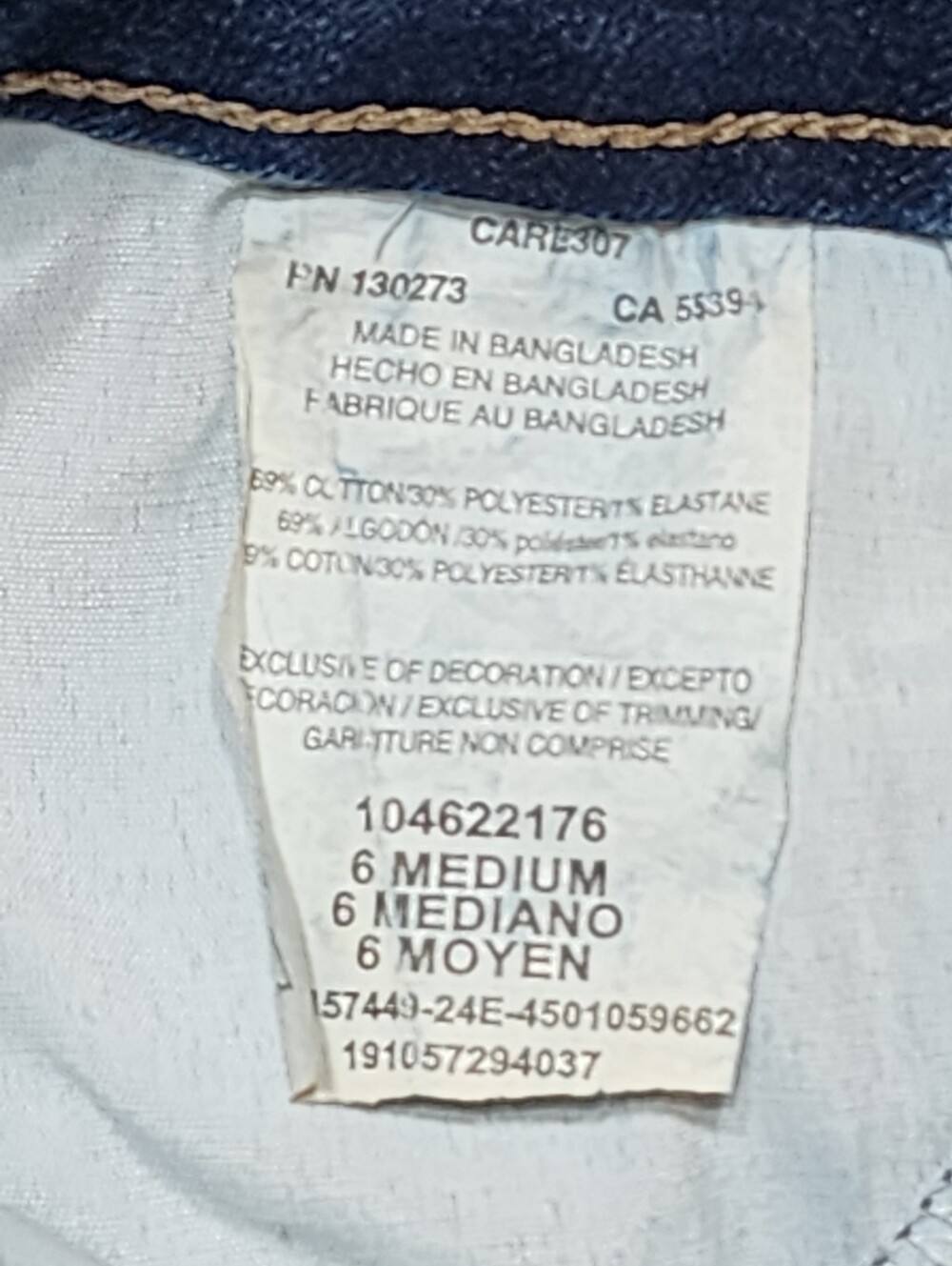 Lee Mid Rise Chino Shorts Womens Size 6 Denim Blue Stretch Casual - Picture 9 of 11